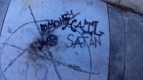 Random things you see in San Francisco; Meth and Satanism