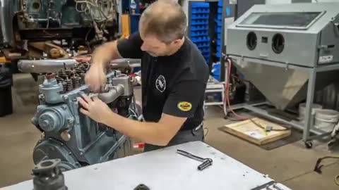 Old car engine restoration