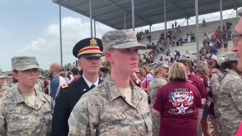 Airman surprised by her brother at graduation ceremony