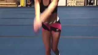 Vibes girl tries to do backflip fail