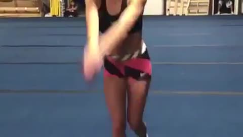 Vibes girl tries to do backflip fail