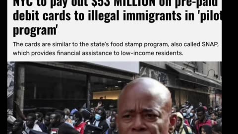 Illegals get tax payer funded debit cards in N.Y. And free fluoride tap water