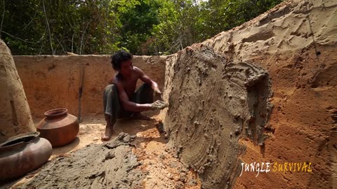 Build Swimming Pool Around Underground Temple House by Ancient Skill