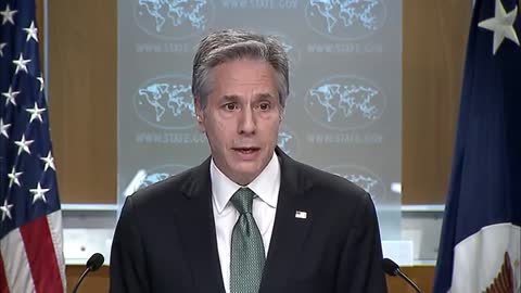 Secretary Of State Anthony Blinken Delivers Remarks On Russia Invasion Of Ukraine