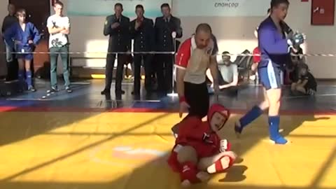 Knockout throw , a fighter of the Ratibor club
