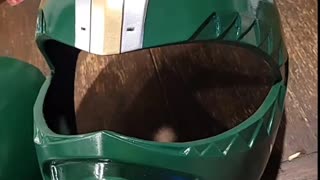 Bat in the sun Green Ranger helmet build pt5