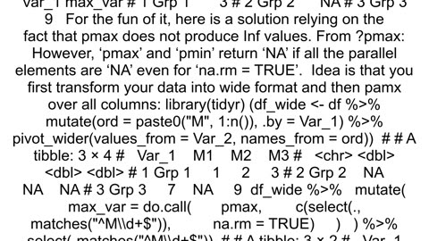 How to solve the quotno nonmissing arguments to max returning Inf quot message when use max functio