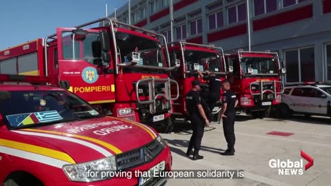 European firefighters arrive in Athens to help Greece with potential summer wildfires