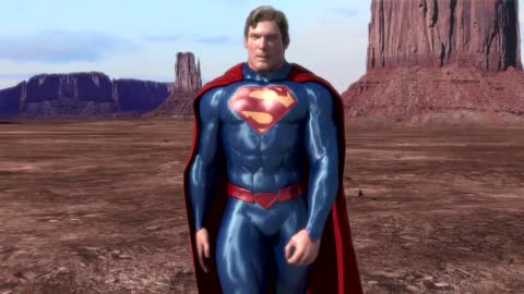 Christopher Reeve with 'New 52' Suit