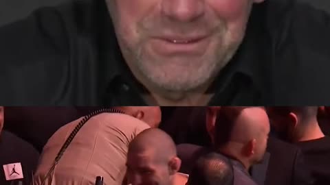 Dana White reacts to Sean Strickland & Dricus Du Plessis crowd fight at UFC 296