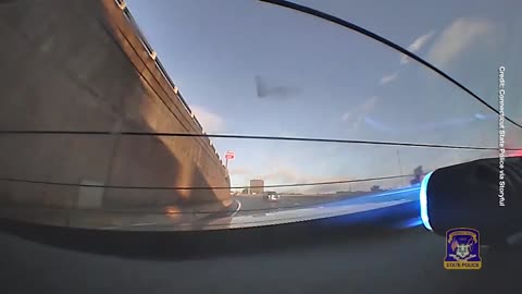 Dramatic Dash Cam Footage: Car Collides with State Trooper's Vehicle on Connecticut Interstate