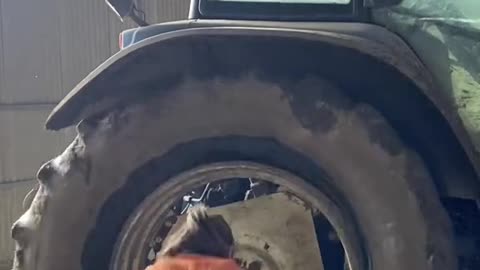 Remove lorry tyre