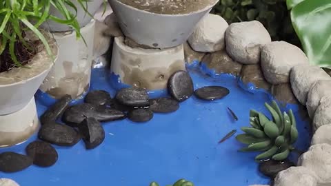 Gorgeous Cement Pond For Your Garden!