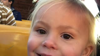 3 -Year-Old Has a Roller Coaster of Emotions on Theme Park Ride