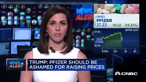 Pfizer shares drop after Trump tweet