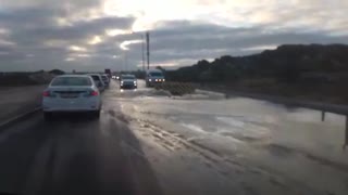 Pipe burst collapses road in Cape Town