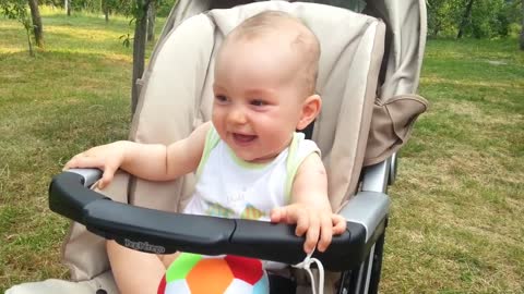 Unseen Doggy Makes Baby Laugh hysterically