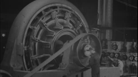 Testing A Rotary, Westinghouse Works (1904 Original Black & White Film)