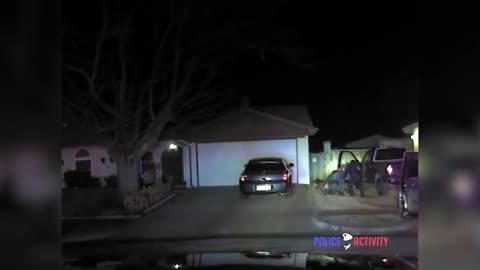 Dashcam Video Of K-9 Taking Down Man Pretending To Have Gun