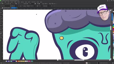 Zombie vectorization in Corel Draw / Vetorização de zumbi no Corel Draw