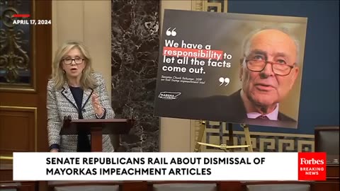 240418 Marsha Blackburn Calls Out Schumer- Leading Dismissal Of Mayorkas Impeachment Articles.mp4