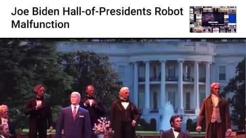 Joe Biden's robot at hall of robots Disney world