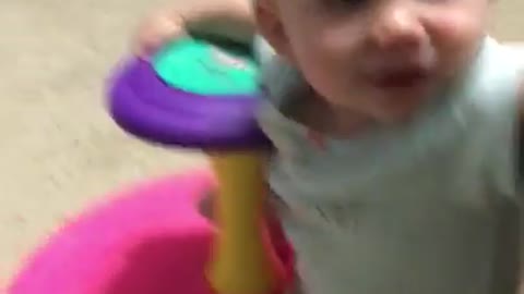 Baby on a sit-n-spin