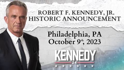 Robert F. Kennedy Jr: Save the date for a Special Announcement Oct 9th
