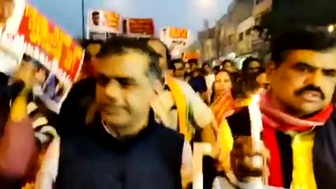 Residents of Mangolpuri carry out a candle-light march demanding justice Rinku Sharma for