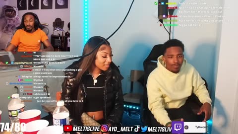 TyKwonDoe Reacts to MeltisLive Triple Date, COACHES HIM LIVE!