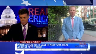 REAL AMERICA -- Dan Ball W/ Andrew Giuliani, Heated Exchange In Trump Courtroom, 5/20/24