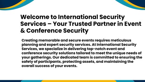 Event & Conferences Security