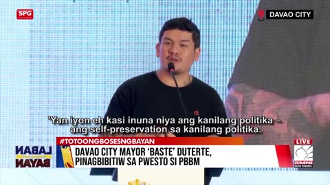 Mayor Baste Duterte, pinagbibitiw sa pwesto si PBBM; FPRRD, may ibinunyag tungkol kay PBBM