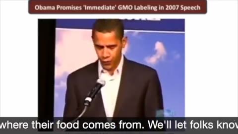 IN 2007, BARACK OBAMA PROMISED TO MAKE GMO LABELING A PRIORITY.