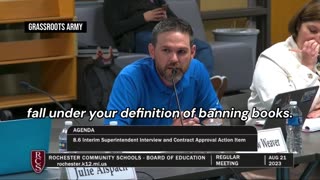 School Board Member DRILLS Interim Superintendent Over His Word Salad Regarding Banning Books