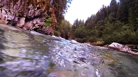 Cámara GoPro caída en el río capta hermoso filmación