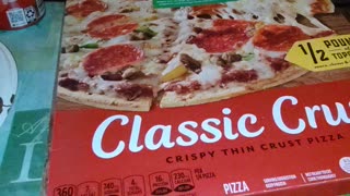 Eating DiGiorno Classic Crust Pizza, Dbn, MI, 3/7/24