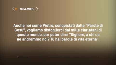 Meditazione Calendario “Parole di Vita” del 11 Novembre 2022