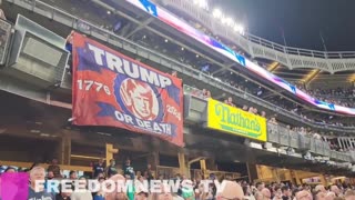 Yankees Game During National Anthem - Trump or DEATH Flag