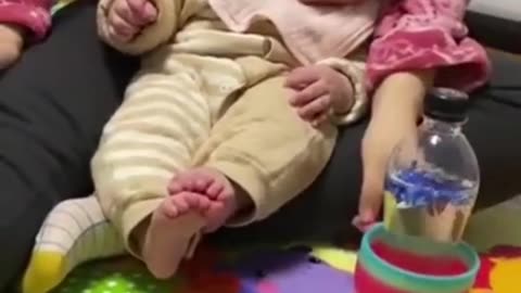Baby funny laughing video