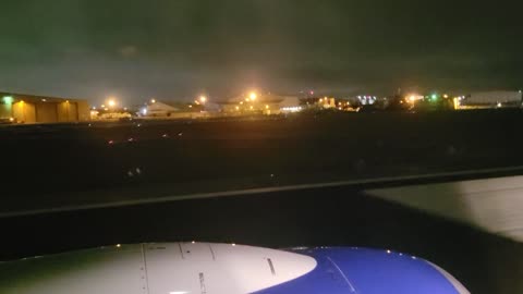 Takeoff from Houston in cloudy weather