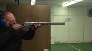 shooting 44 magnum underlever rifle