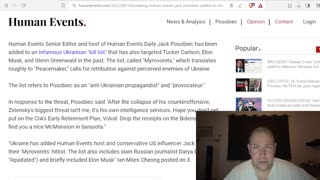 UKRAINE puts an assassination order out for JACK POSOBIEC