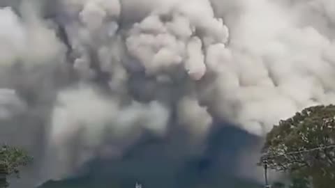 Massive Volcanic Eruption Indonesia