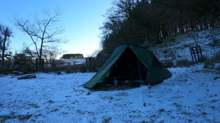 Timelapse. Snugpak scorpion 3. Snowy landscape. DARTMOOR. 15TH Dec.2022