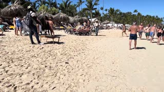 🇩🇴 Punta Cana beach swim day beach walk 1080P🏊