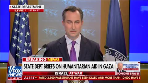 State Department Spokesman Demands Israel Allow Aid For Gaza, But Admits Hamas Could Steal It