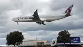 A rare visit of a Qatar Amiri Flight A340-300 arriving into London Heathro