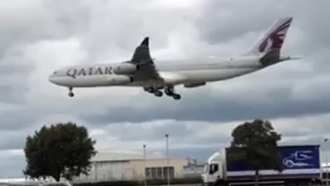 A rare visit of a Qatar Amiri Flight A340-300 arriving into London Heathro