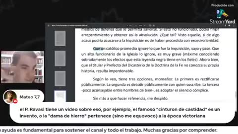 ¿De que inquisición nos hablan? Cristián Iturralde le responde a P. Tucho Fernández